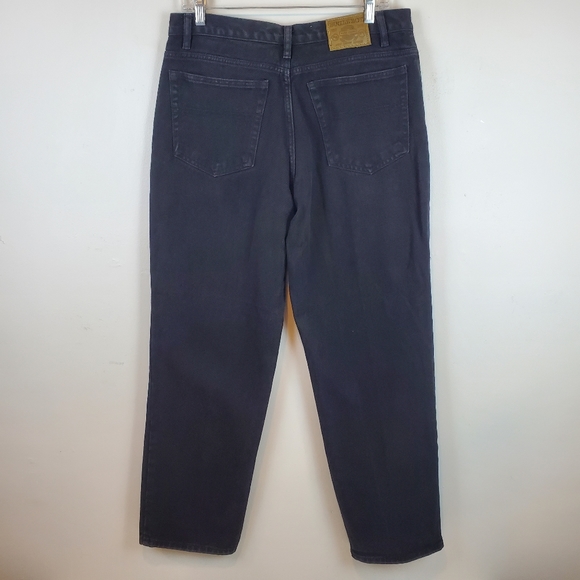 90s VTG Bugle Boy 750 Relaxed Straight Black Denim Jeans Size 34x30 Mens Cotton - Picture 6 of 10